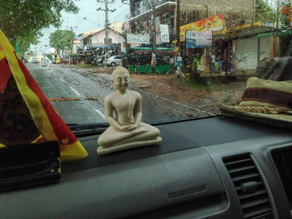 passenger seat's view with buddha